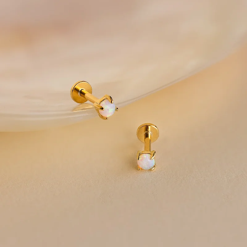 Opal Flat Back Studs