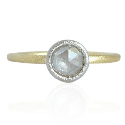 Opalescent Grey Diamond Ring