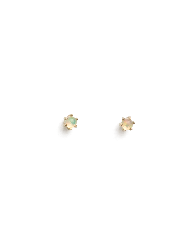 PETITE OPAL STUDS (9K GOLD)