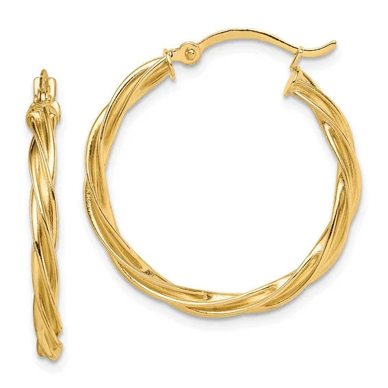 Twisted Gold Hoops