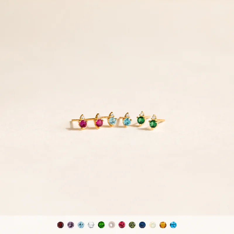 Raindrop Birthstone Studs