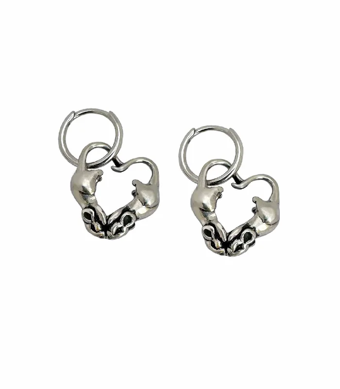 Rats in Love Hoop Earrings