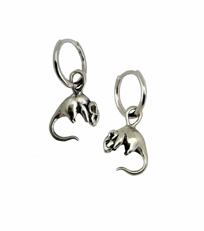 Rat Hoop Earrings "Last Breath"