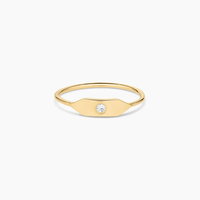 Stacking Stone Signet Ring