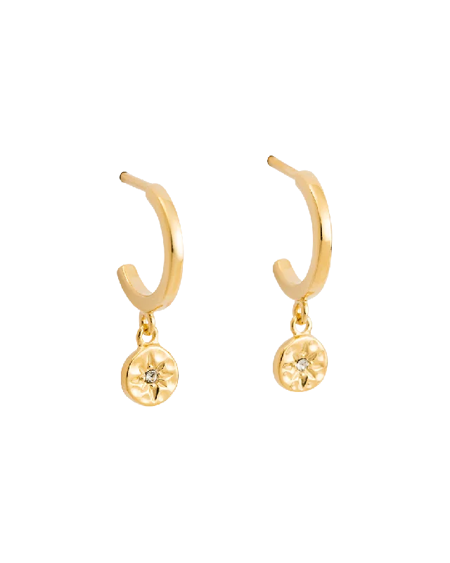 STAR COIN HOOPS (18K GOLD PLATED)