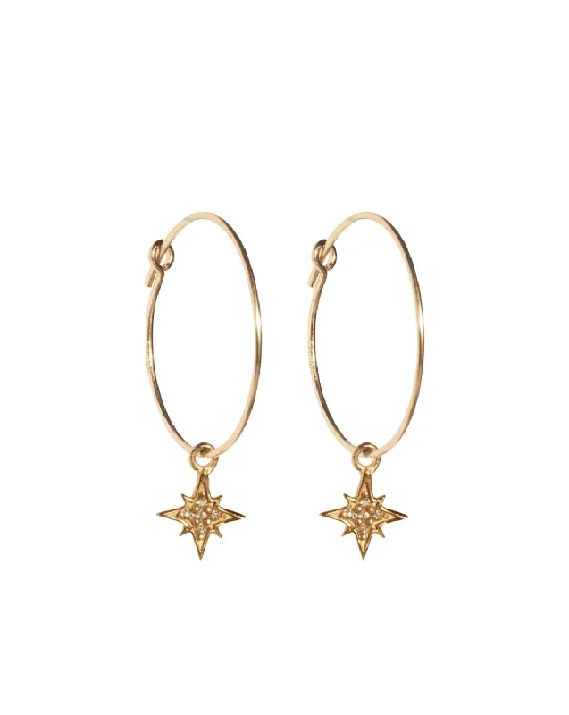 St'X Starburst Wire Hoops