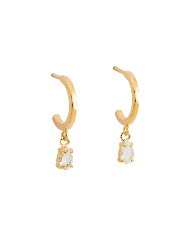 TEARDROP HOOPS (18K GOLD PLATED)