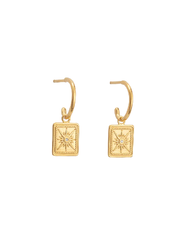 TRUE NORTH HOOPS (18K GOLD PLATED)