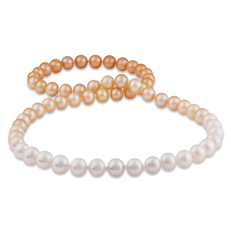 32" South Sea White and South Sea Gold Pearl Strand - 11-12mm