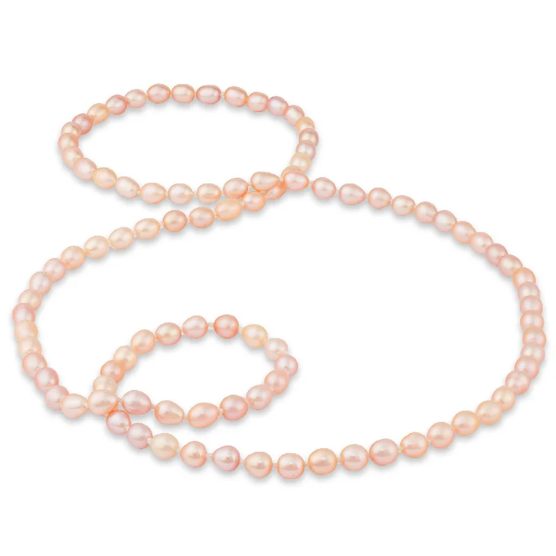 38" Peach Freshwater Pearl Strand - 7-8mm