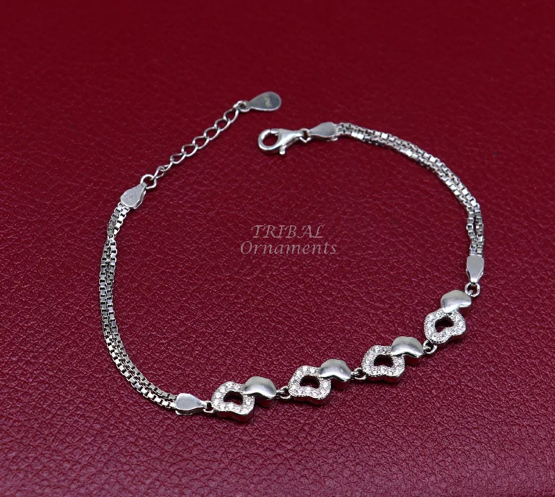 925 sterling silver handmade link chain Bracelet for girl's, Dainty Silver Bracelet, Chain Bracelet, Minimal Jewelry, Gift For Women sbr379