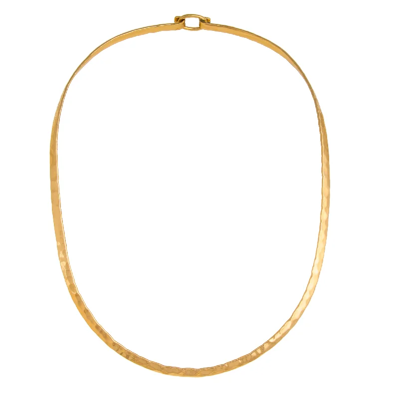 Alchemia Hammered Oval Neckwire with Clasp