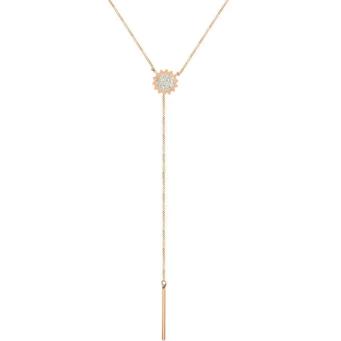 Becca Sun Flower Long Tassel Necklace