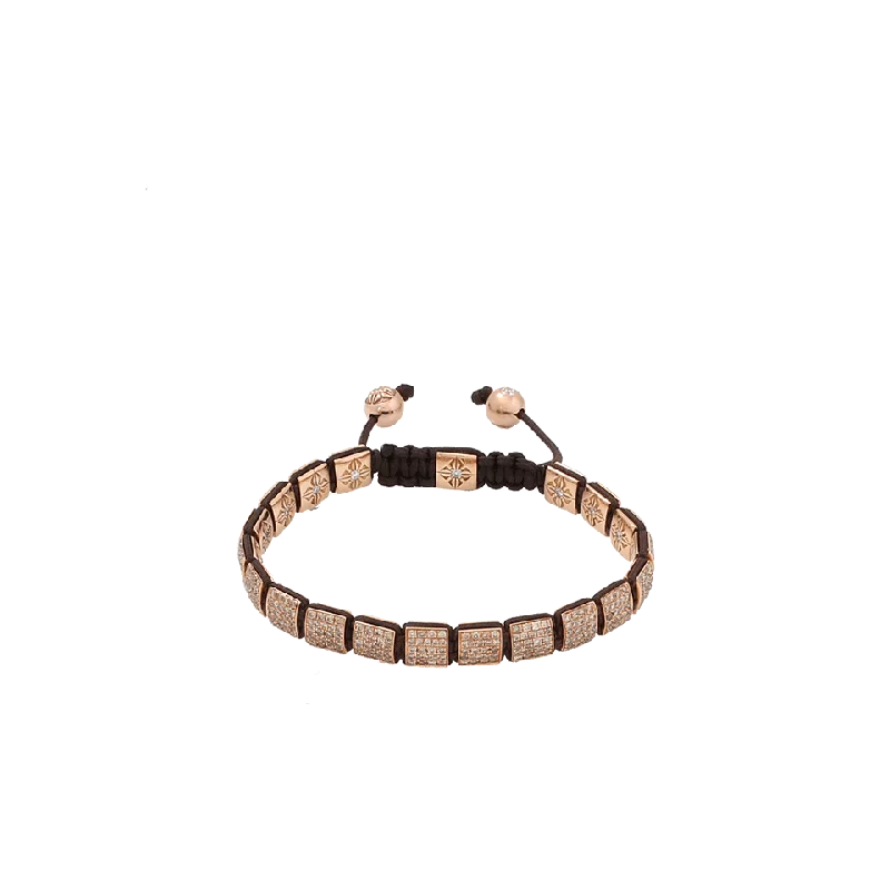 Cognac Diamond Lock Bracelet