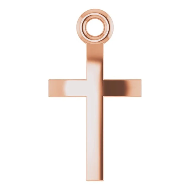 14K Rose Cross 18" Necklace