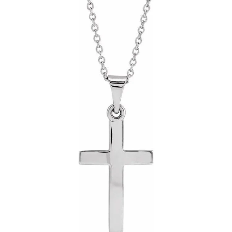 Sterling Silver Cross 18" Necklace