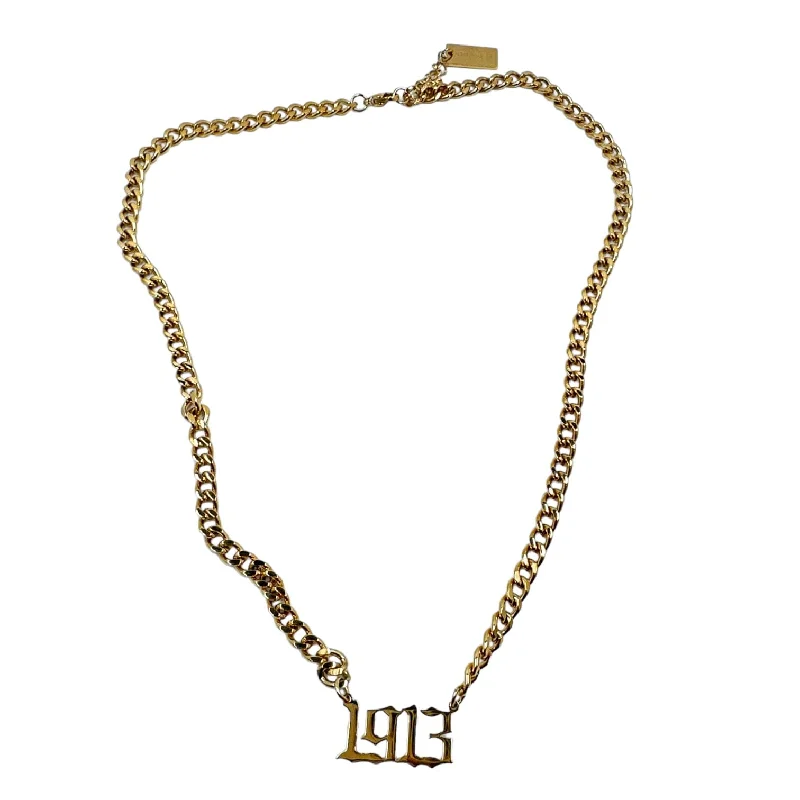 Delta Sigma Theta 1913 Gold Number Necklace