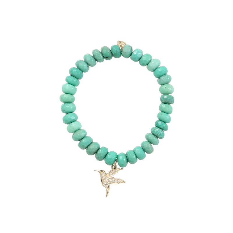 Diamond Hummingbird Beaded Bracelet