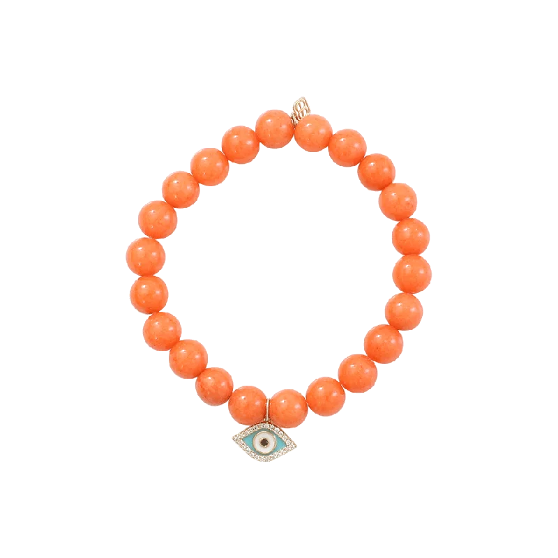 Enamel Evil Eye Beaded Bracelet