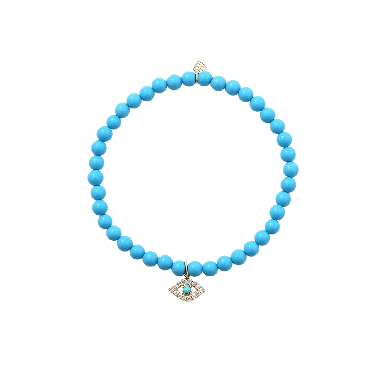 Evil Eye Turquoise Beaded Bracelet