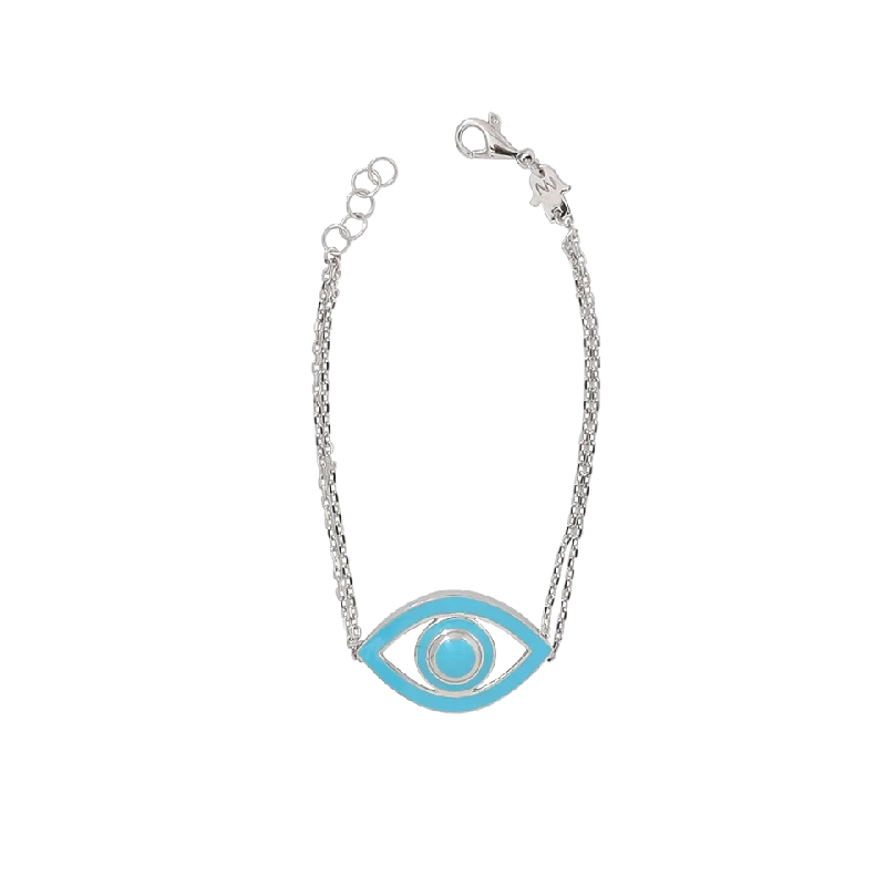 Fortuna Big Eye Turquoise Enamel Bracelet