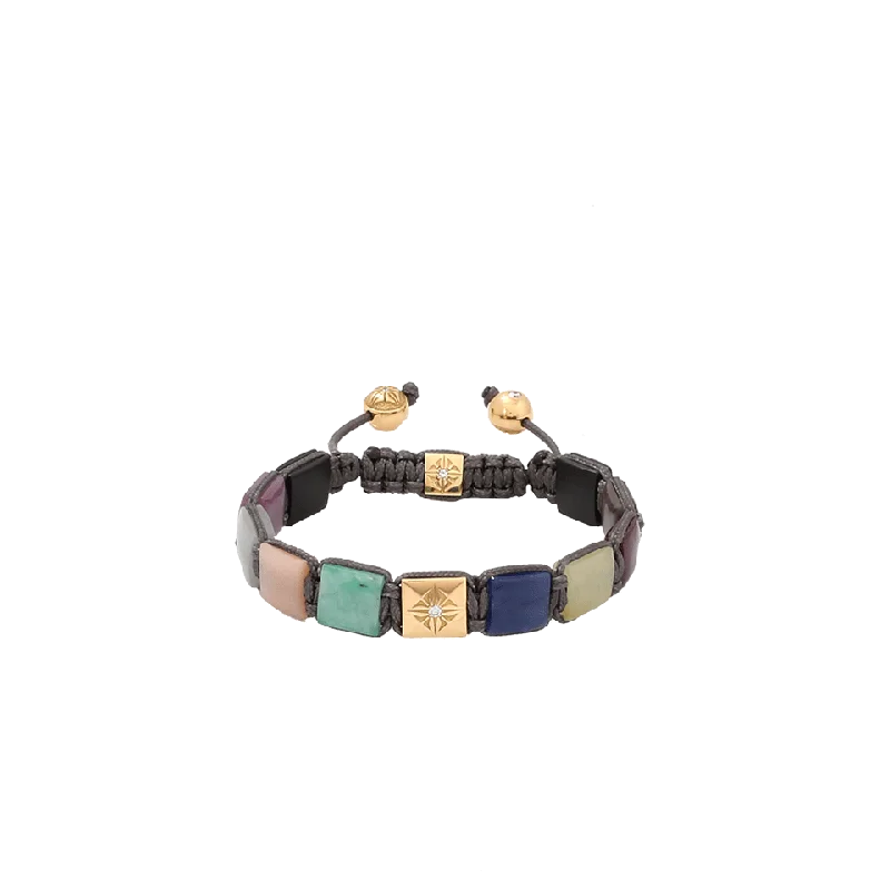 Mix Stone Lock Bracelet