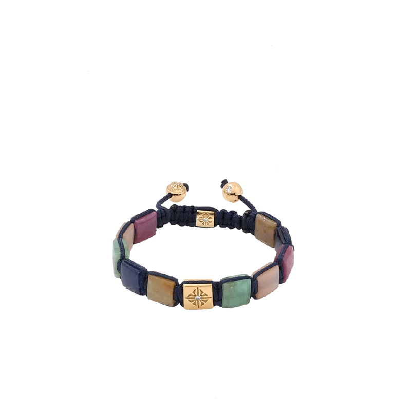 Mix Stone Lock Bracelet