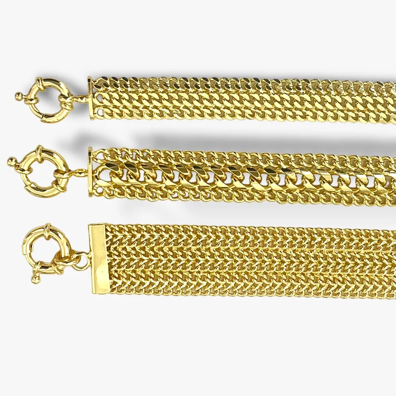 Multi Chain Gold Layered Bracelets