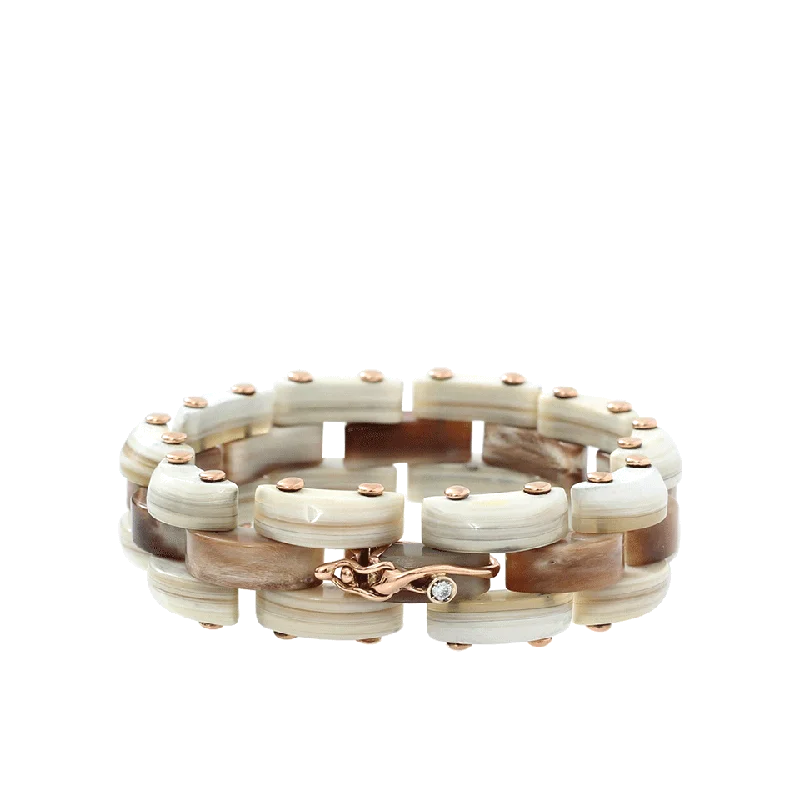 Nodo D'Amore Melange Zebu Horn Bracelet