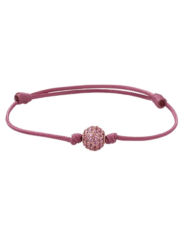 Pave Pink Sapphire Orb Bracelet