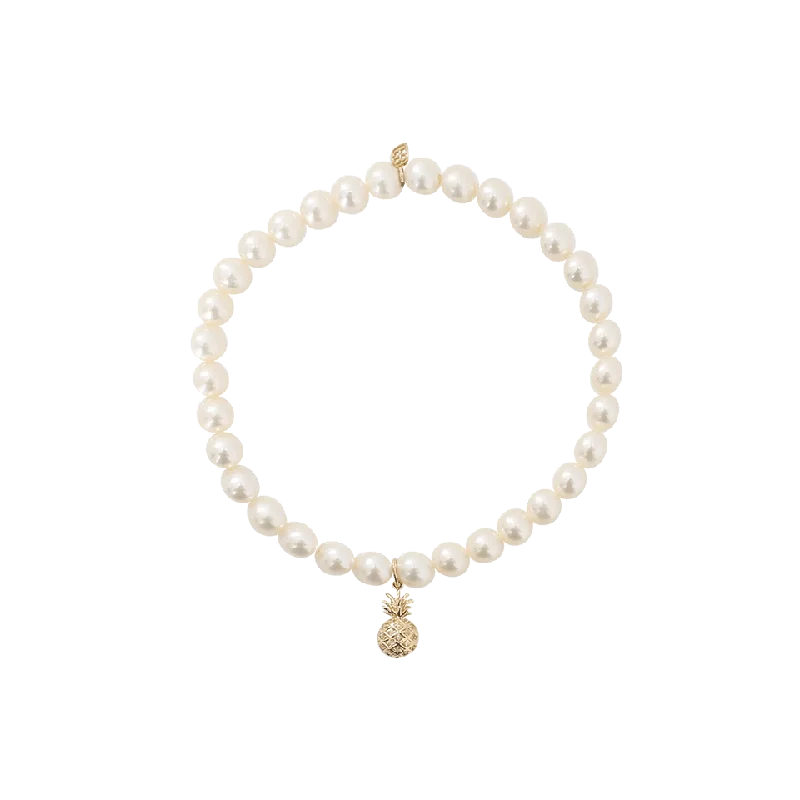 Pineapple Freshwater Pearl Beaded Bracelet