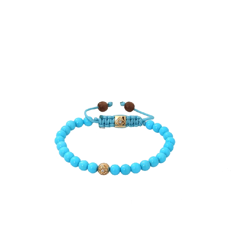 Sleeping Beauty Turquoise Beaded Bracelet