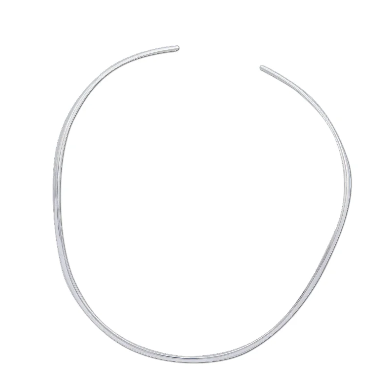 Sterling Silver Graduated Open Oval Neckwire