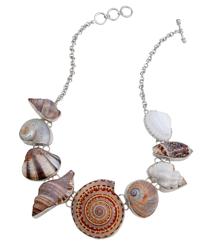 Sterling Silver Multi-Shell Necklace