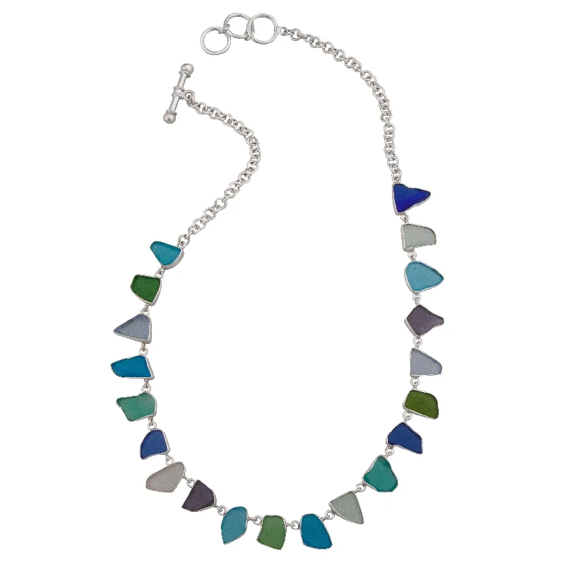 Sterling Silver Small Recycled Glass Necklace