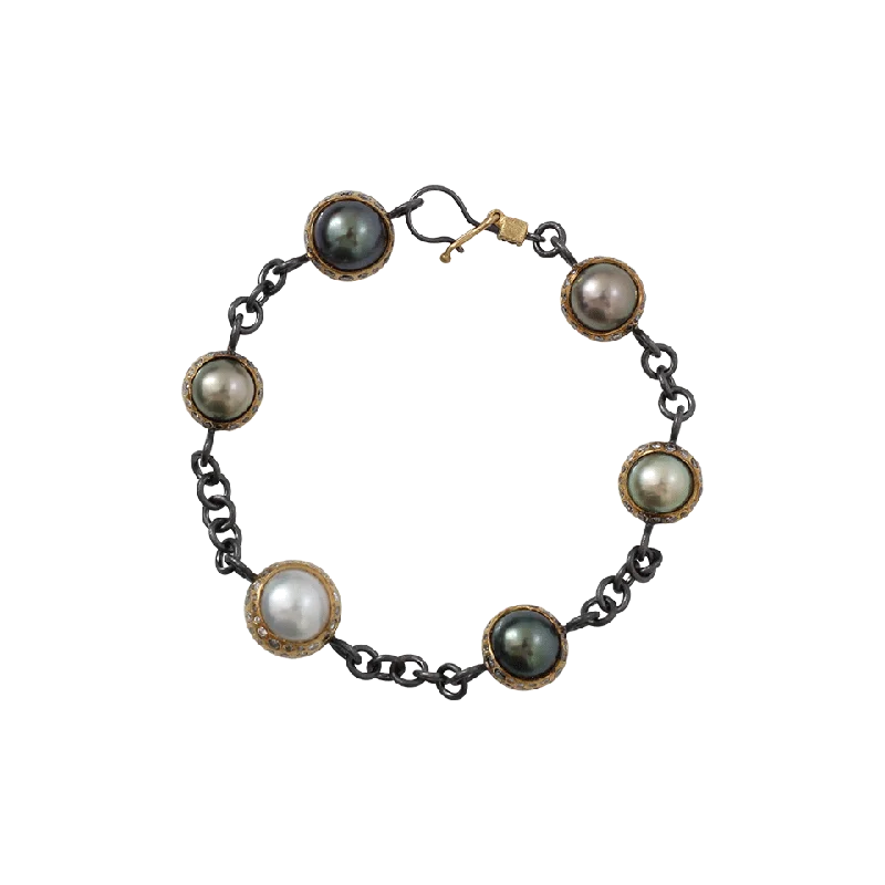 Tahitian Pearl Stationary Bracelet