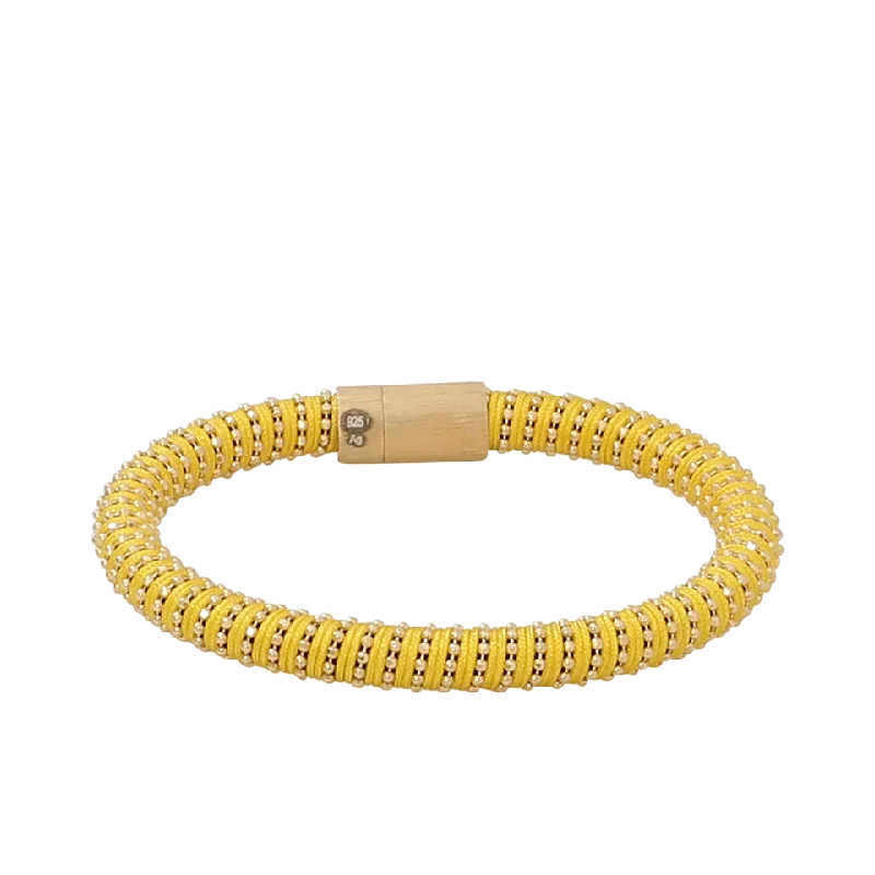 Yellow Twister Band Bracelet